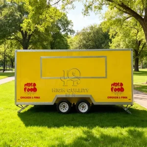 New Design Stainless Steel Cart Street Food Kitchen Trailer Hot Dog Pizza Ice Cream Mobile Bar