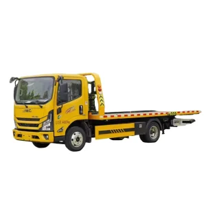 New Diesel Platform Trailer Highway Wrecker Tow Truck with Manual Transmission and 130 HP Engine for Highway Clearance
