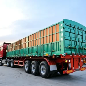 New Fence Semi-trailer 12R22.5 with 3 Axles for Heavy-load Transportation Fence Trailer