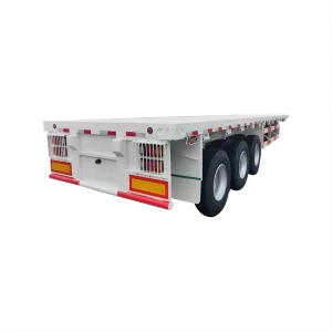 New Flatbed Trailer Heavy Duty Semi Trailers with up to 80 Tons Total Weight