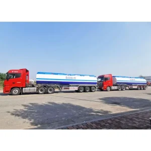 New HCSV Aluminum Alloy Semi Trailer for Diesel Tanker 31-40T Load Capacity 12000mm Length