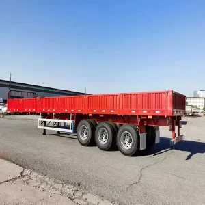 High Duty Flatbed Cargo Semi Trailer for Max Payload Commercial Truck Trailers for Heavy Container Transport