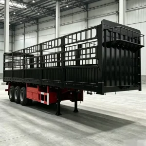New Heavy-duty Transportation Vehicle 12R22.5 Fence Trailer Direct Sale by the Manufacturer 3-axle Engineering Transport Trailer