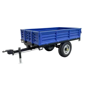 New Hongri Small Agriculture Garden Dump Trailer ATV Steel Construction Farm Use Tractor Application 1 Year Warranty Easy 1.5m