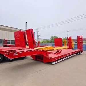 New Model Heavy Load Capacity Multi Functional 3 Axis 4 Axis Industrial Grade Steel Flatbed Semi Trailer for Machinery Transport