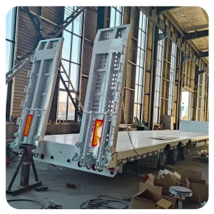 New Multi Axle Steel Lowbed Semi Trailer for Excavator Transportation