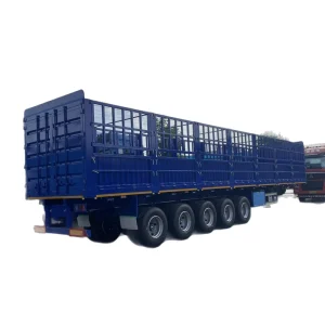 New Stake Side Cargo Semi Trailer 5 Axle 80 Ton Flatbed Truck Trailer Compliant with the Local Weight Limit for Togo