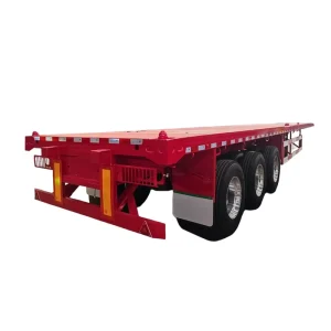 New Steel 40ft 3 Axle 50 Ton Flatbed Semi Trailer Container Truck Trailer for Sale