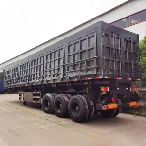 New Tandem 3 Axle Box Utility Trailer Enclosed Self Lowering