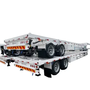 Nice Quality Factory Shipping Container Trailers 2 Axle Lowbed Semi Trailer
