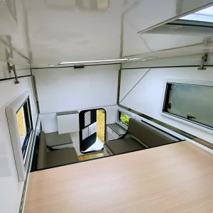 OEM Factory Lightweight Fiberglass and Aluminium Mini Camper Trailers for 4×4 Offroad Caravan Truck Camping Outdoor Travel