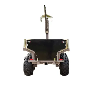 OEM Galvanized Cargo Light Heavy Duty Tandem Axle Box Trailer With Winch Dump A01E