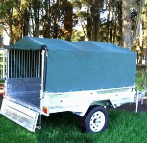 OEM Light Duty Flatbed Hot Dip Galvanized Single Axle Cargo Cage Box Trailer with 750kg Payload 6×4 Size
