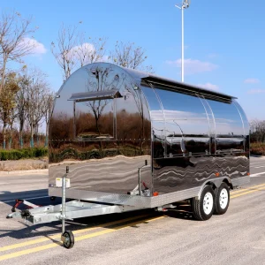 OEM Manufacturer Round Food Trailer Mobile Catering Food Truck Commercial Circular Trailer for Coffee Pizza Snack Business