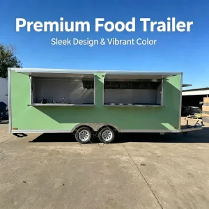 OEM Mobile Food Truck Hot Dog Cart Square Truck Trailer Mobile Kitchen Fast Food Truck Retail
