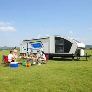 OEM ODM Custom Luxury Independent Living Room Bathroom KTV RVs Campers Travel Trailers Modern Caravan Destination Trailer