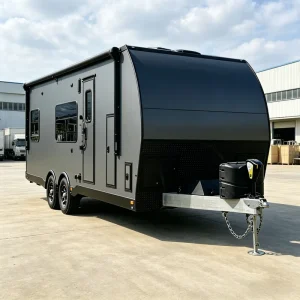 OEM ODM Support High Capacity Modern Waterproof RV Heavy Duty 21ft Fiberglass Caravan 4 Person Capacity Bunk Included