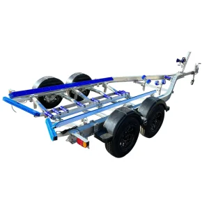 OEM Service Poly Bunks Styles 20ft Tandem Axles Aluminum Boat Trailer with Hydraulic Brakes VIN DOT CE Authorization in Sales