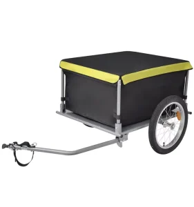 Outdoor Shopping Cart Bike Cargo Luggage Trailer Yellow Black Bike Cargo Trailer Wagon Carrier