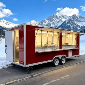 Outdoor Street Food Trailer Commercial Custom Built Mobile Kitchen Catering Concession Food Truck with DOT CE Certified