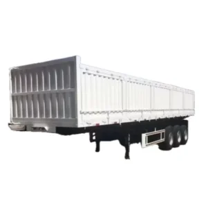 Over Size Cargo Transporting 40 80ton Steel Drop Side High Side Wall Sidewall Heavy Duty Semi Trailer