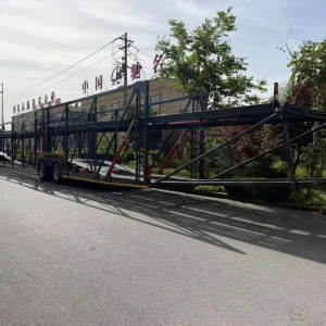 Overseas Spec DOT Certified 2 Axle 6 Unit Car Transport Semi Trailer for Car Bulk Haulage Transport Works
