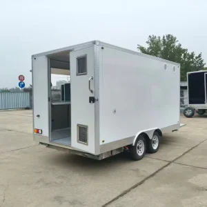 Pickup Towable Food Trailer with Matching Service Truck Body for Mobile Business Complete Solution and Long Distance Hauling