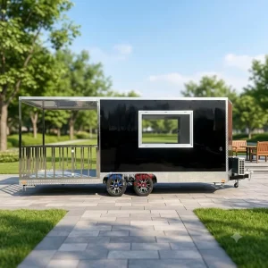 Pizza Food Truck Mobile Food Catering Trailer Outdoor Mobile Ice Cream Coffee Cart Tacos BBQ Burger Food Trailers Fully Equipped