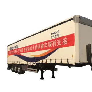 Plant Direct Sale Printed Curtain Side Semi Trailer Woven Curtainsider Trailer