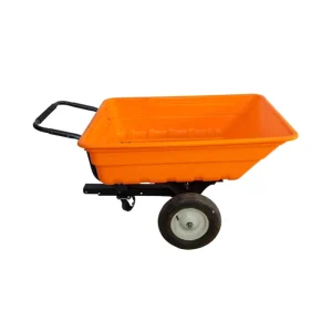 Plastic Garden Cart ATV Dump Tractor Trailer Two Wheel Barrow