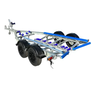 Poly Bunks Styles 20ft Tandem Axles Aluminum Boat Trailer with Hydraulic Brake VIN DOT CE OEM Acceptable