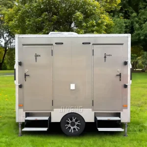Popular Design Portable Toilet Bathroom VIP Mobile Luxury Restroom Trailer Luxury Portable Restrooms for Sale