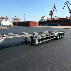 Port Container Heavy load Transport Vehicle 12R22.5 Trailer Manufacturer Customization Skeleton Semi trailer