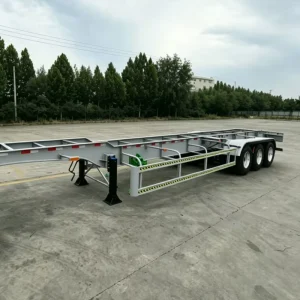 Port Transport Vehicle 60T Skeleton Trailer Leaf Spring Directly Sold by the Manufacturer in Steel Quality Trailer