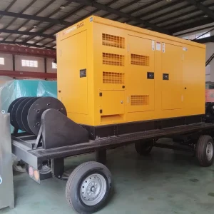Portable Mobile 80KW 100KVA Trailer Mounted Silent Diesel Generator With 3Phase Auto Start For Construction Sites Standby Power