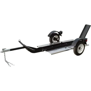 Pull Behind Single Rail Folding Motorcycle Camper Trailer
