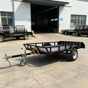 Q235 Steel 0.5T Farm Utility Trailer with Mesh Sides for ATV Tools Agricultural Transport