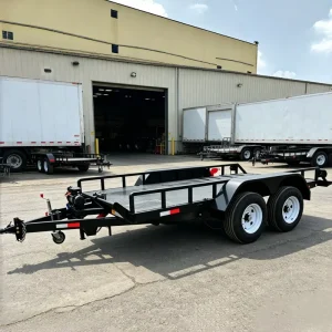 Q235 Steel 5T Heavy Duty Utility Trailer with Ramp and Dual Axles for Equipment ATV and Cargo Transport