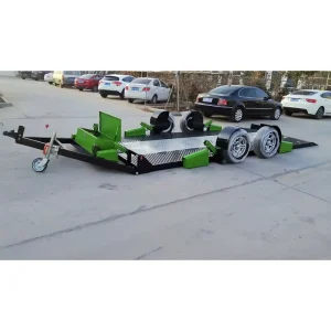 Race Car Trailer For Sport Car Trailer With Hydraulic Steel 2 Axle Drop Deck Lowering Car Trailer Transporters