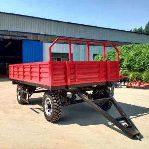 Rear Dump Agricultural Tractor Trailer Bucket Double Axle High Box Farm Trailers