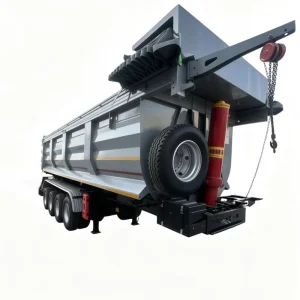 Rear Tipper Semi Trailer with Electric Tarpaulin
