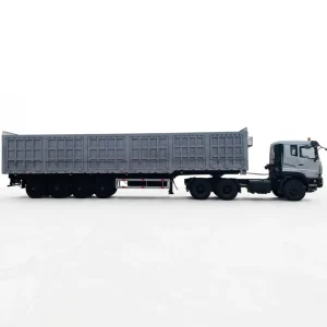 Reinforced Structure 4 Axle Trailer With 100 Ton Payload for Rough Terrain Side Tipper Semi Trailer