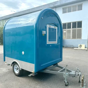 Round Mobile Catering Food Trailer Custom Food Truck Trailer for Street Food Coffee Pizza Business
