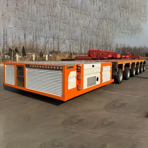 SPMT Self-Propelled Modular Steel Semi-Trailer Remote Control Heavy Duty Large Goods Cargo Transport Flatbed Trailer