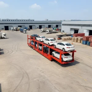 Semi Trailer Heavy Duty Shipping China Dump Flatbed Semi Truck Trailer