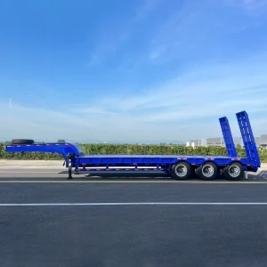 Semi Trailer High Quality Lowbed Semi Trailer Heavy Duty Hydraulic Gooseneck Low Plate
