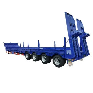 Semi Trailers 20 40 48 60Ft 3axle Semi Tralier New 60ton Flat Bed Semi Trailers for Sale
