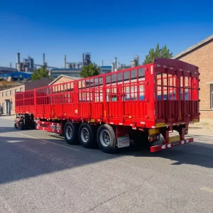 Semi trailer for Transporting Vegetables Fruits Crops Livestock 2 3 4 Axle Load Capacity 40 50 Tons