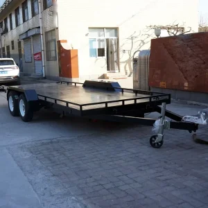 Shipped in 7 Days Stock Hydraulic Tilt Car Trailer Black 2 Axle 2000KG Load Capacity New Electric Brake Car Hauler Trailer