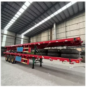 Shipping 20ft 40ft 50ft 53ft 40 Feet 2 3 4 5 Axles Flatbed Semi Truck Trailers Flatbed Trailers